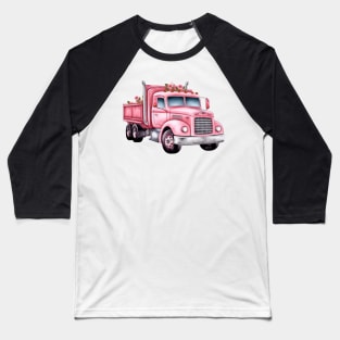 Pink Truck Baseball T-Shirt